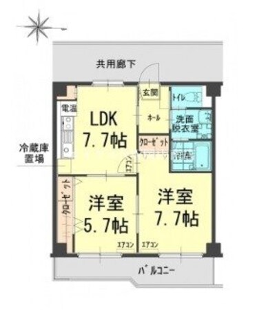 岡山駅 バス12分  岡電バス・中電バス・津島新道下車：停歩1分 4階の物件間取画像